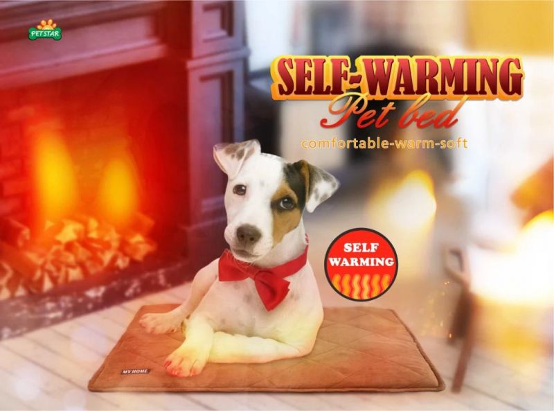 Warm Self-Heating Fabric Heated Pet Mattress Cat Dog Bed Mat