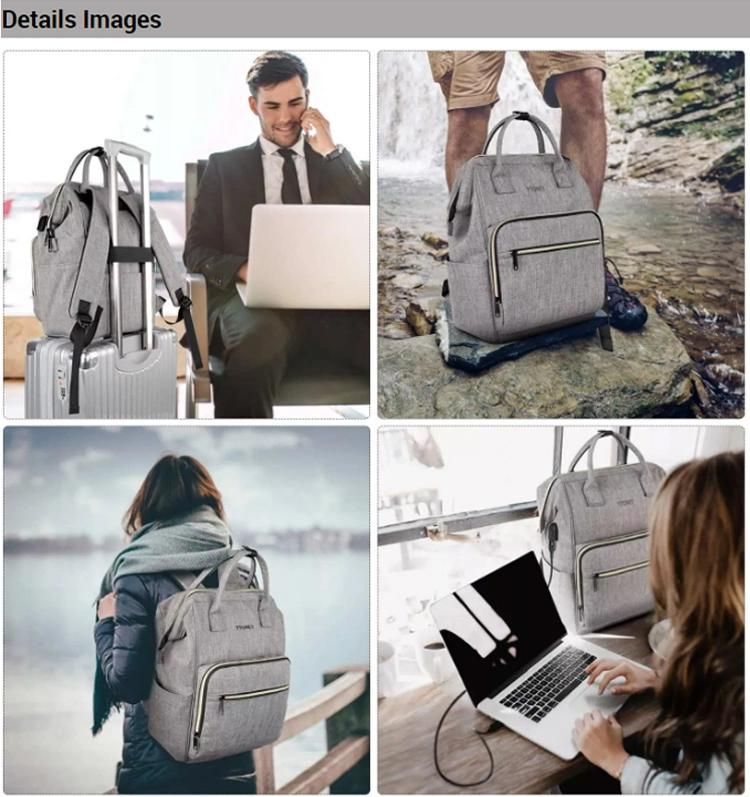 15.6 Inch Laptop Backpack Wallet Strap