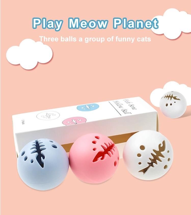 2021 New Pet Interactive Toy PP Cat Ball with Catnip and Bell