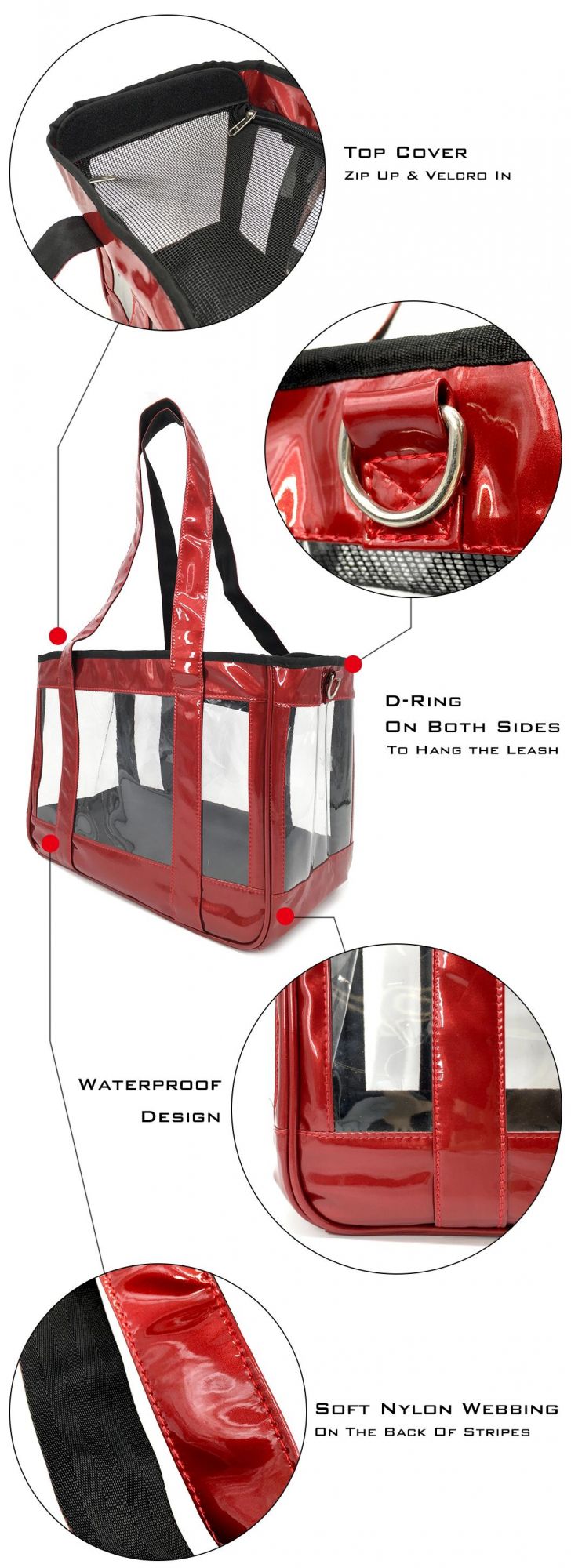 Transparent Outdoor Pet Dog Product Pet Carrier Mokofuwa