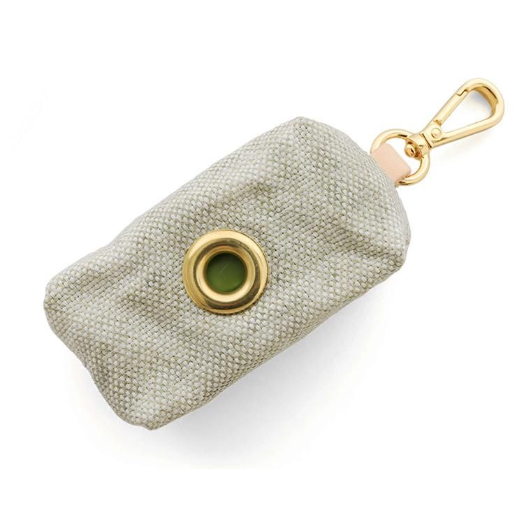 OEM Custom Logo Canvas Dog Poop Bag Dispenser Holder Private Label Fabric Pet Dog Poop Bag Dispenser for Cleaning Leash