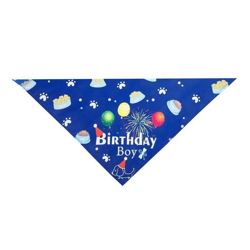 Wholesale Multiple Sizes Pet Washable Triangle Plaid Personalized Cotton Printed Customized Scarf Pet Dog Birthday Bandana Custom Logo Dog Bandana