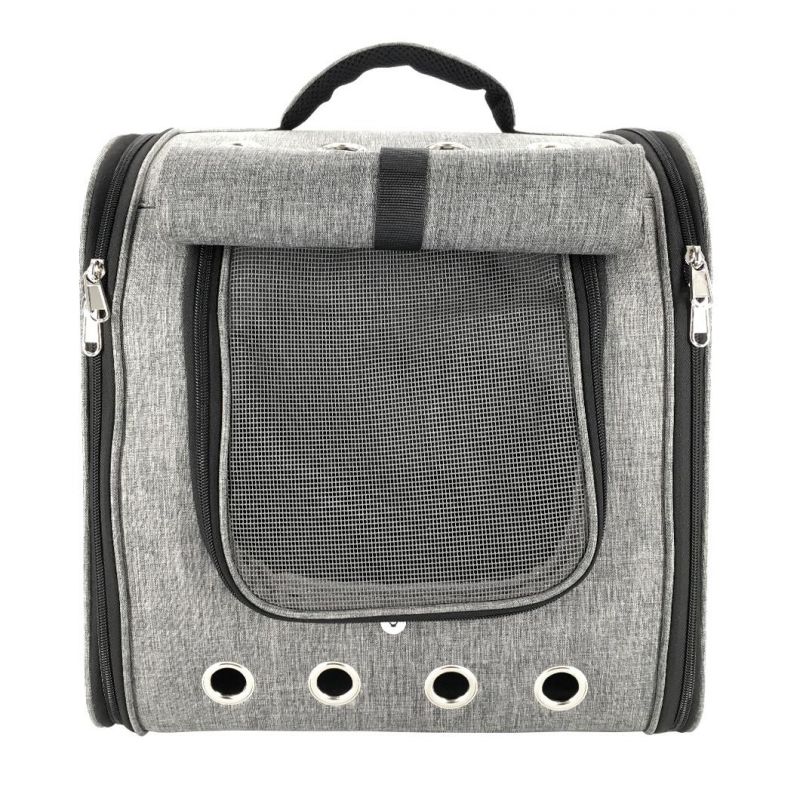 OEM Design Pet Carrier Big Space Pet Backpack Cation Polyester Material Pet Product Dog Cat Backpack