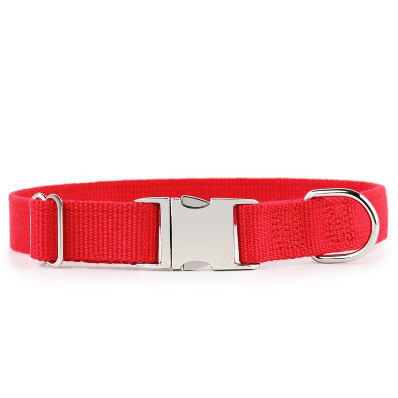 Anti Rust Zinc Alloy Metal Buckle Organic Bamboo Pet Dog Collar