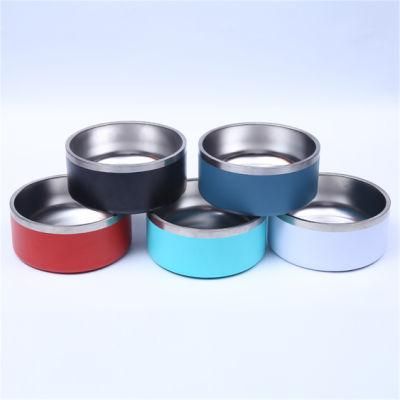 Wholesale Large Capacity Dog Food Basin Stainless Steel Round Pet Bowl