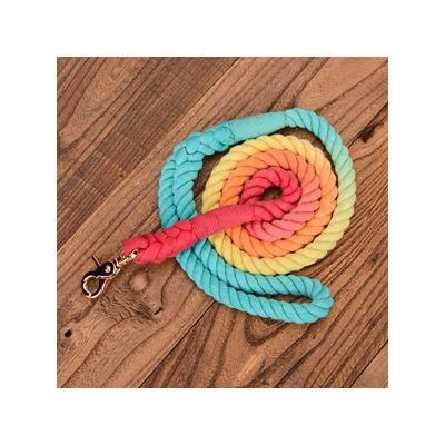 New Design Extreme Soft Feeling Braided Gradient Pet Leashes Dog