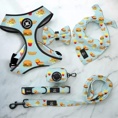 Sublimation Dog Supplies Ajustable Dog Harness and Leash Set Training Pets Accesories Print Pet Accessories Dog Walking Custom/Factory Price