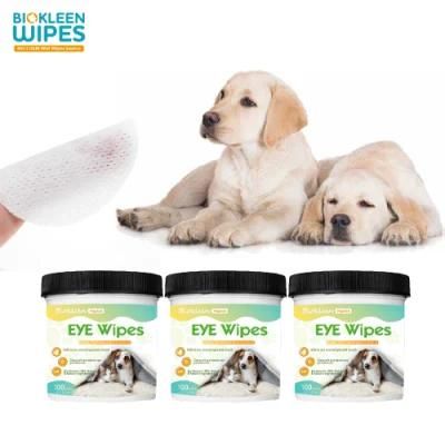 Biokleen Custom Puppy Dog Pet Eye Wet Wipes Dog Cat Lint Free Wipes Nonwoven Organic Antibacterial and Odor Removal Pet Wipes