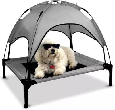Durable Outdoor Travel Pet Camping Bed, Overhead Dog Tent with Portable Canopy