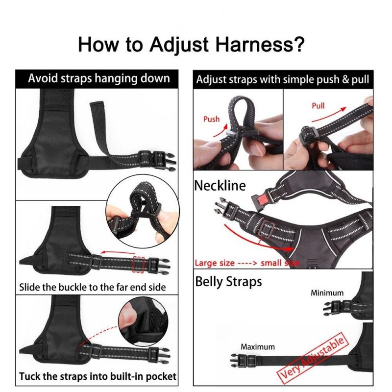 Best Reflective Easy Walk Dog Harness Freedom of Movement Can Support Injured and Handicapped Dog