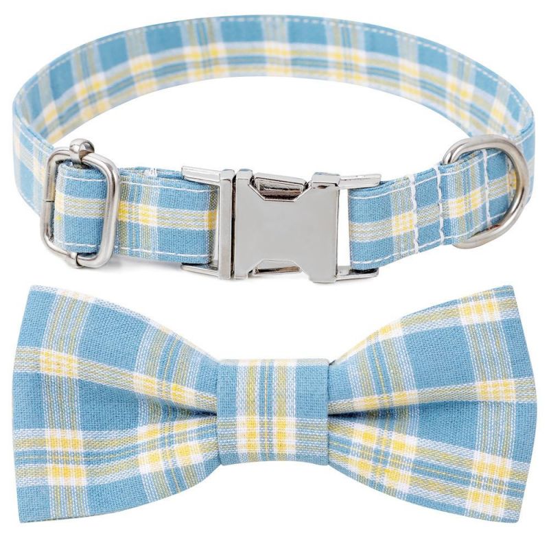 Wholesale Premium Pet Accessories Durable Comfortable Plaid Dog Collar