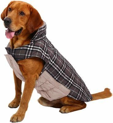 Reversible British Style Grid Pet Jacket Xmas Dog Dress 7 Colors Available