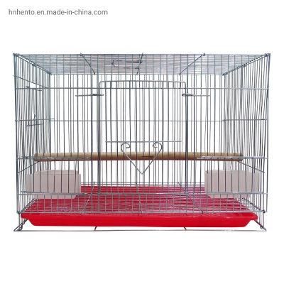 Large Square Metal Portable Folding Bird Parrot Pet Pigeon Rabbit Chicken Carrier Breeding Cage with Breeding Window