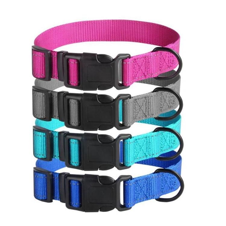 Adjustable Soft Nylon Woven Plastic Buckle with Dog Collar