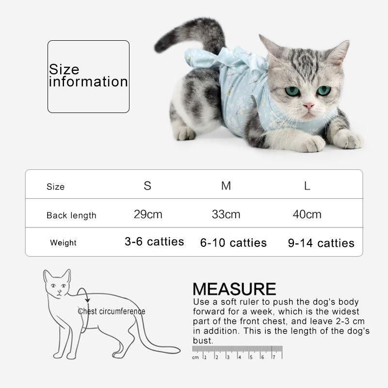 Indoor Cat Surgery Surgical Abdominal Wounds Pet Recovery Clothes for Cats After Sterilization Pajama Suit Cat Recovery Suit