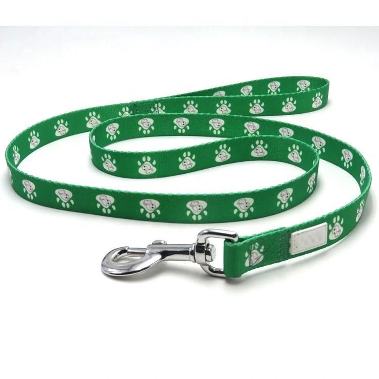 Custom Polyester Dog Leads PVC Logo Pattern Heat Transfer Print Sublimation Dog Leash