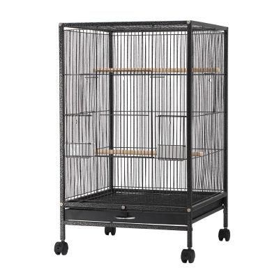 Factory Supply Large Metal Bird Cage with Plastic Trays