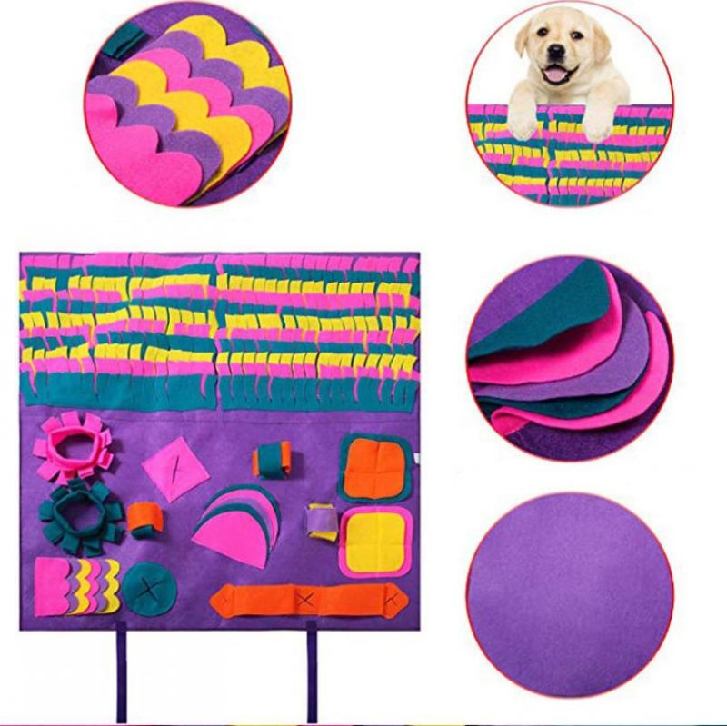 Pet Bite Resistant Puzzle Dog Cat Foraging Toy Pet Sniffing Training Blanket Waterproof and Wear-Resistant