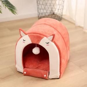 Super Comfortable Semi-Enclosed 2 in 1 Pet Bed for Cat and Dog