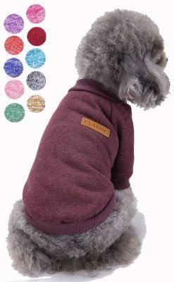 Pet Apparel Thickening Fleece Shirt Warm Winter Knitwear for Small Dogs