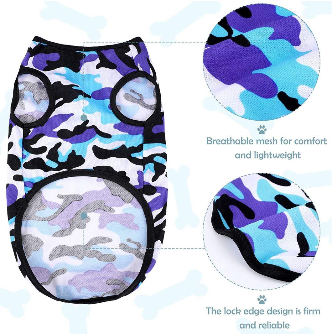 Cheap Wholesale Summer Spring Cotton T-Shirt Vest Pet Dog Clothes, Blank Pattern Cute Dog Apparel Dog Cloth