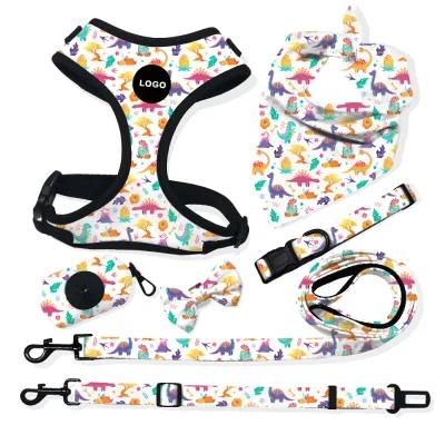 High Quality Custom Designs Dog Harness Collar Lead Poop Bag, Pet Accessory Set