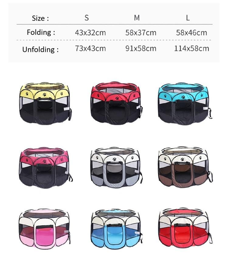 Portable Folding Pets Travel Cage Playpen Outdoor Fence Pet Tent