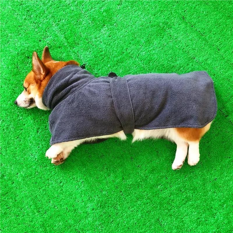 Quick Dry Dog Towel Jacket Towel Vest Pet apparel Secado Rá Pido Toalla Perro Traje