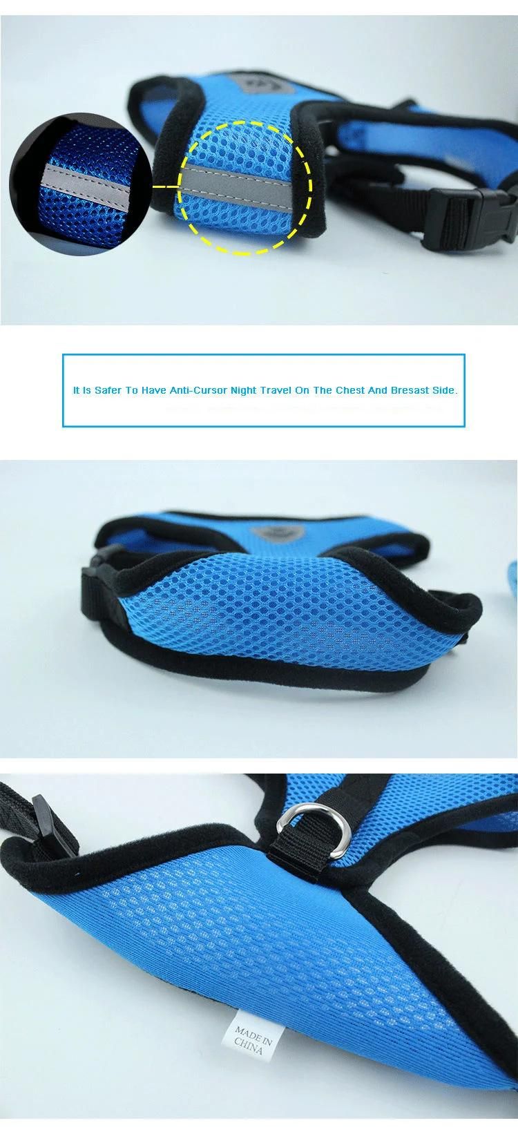 2021 OEM Dog Harnesses, Soft Mesh Neoprene Chest Strap Suit Harness with Leash Rope Set