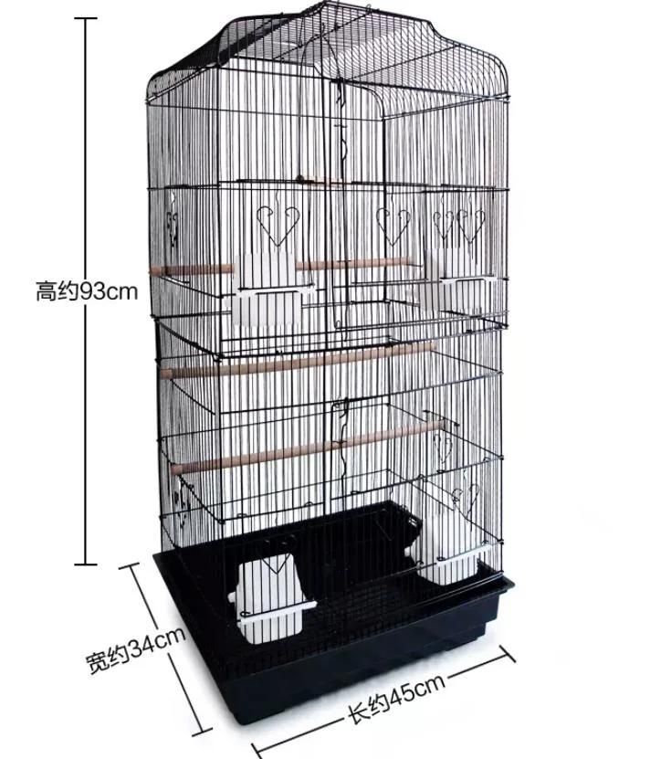 Large Tall Metal Indoor Foldable Birds Parrot Canary Pet Pigeon Breeding Cage Animal Carrier House