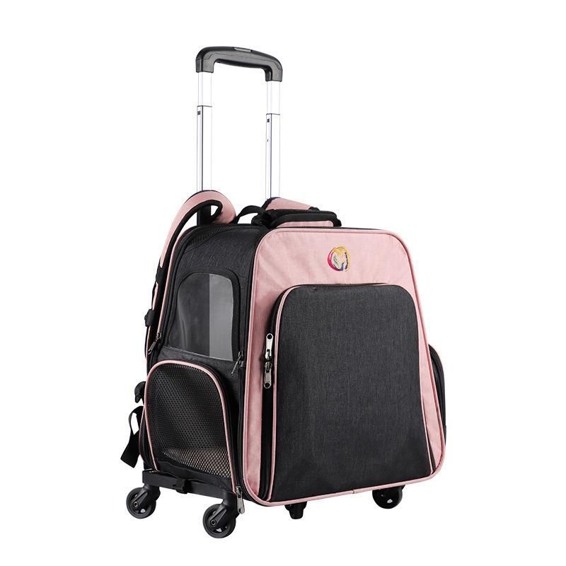 Mesh Ventilation Outdoor Pet Backpack Anti Scratch Nylon Net Pet Trolley Case