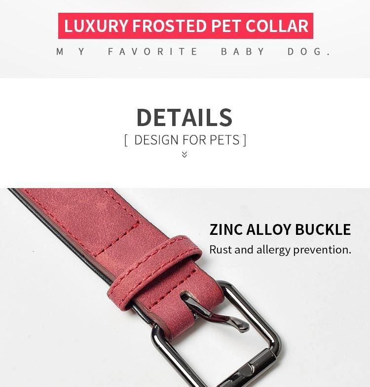 Chinese Factory Collar Pet De Cuero Red Blue Color Pet Dog Collar