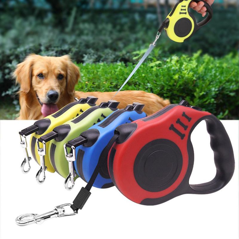 Durable Dog Leash Automatic Retractable Nylon Extending Puppy Walking Running