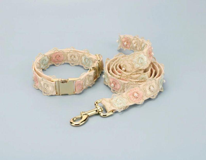 Custom Wholesale Lace Floral Dog Collar
