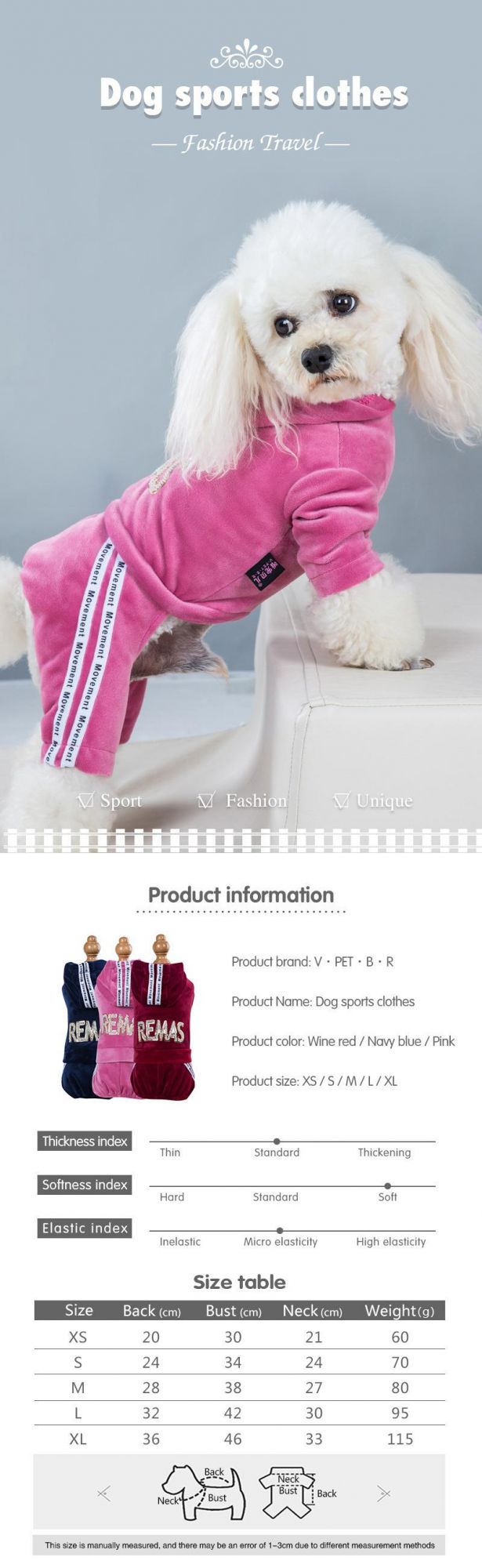 Adjustable Pet Jacket Outdoor Multi-Functional Reflective Dog Coat