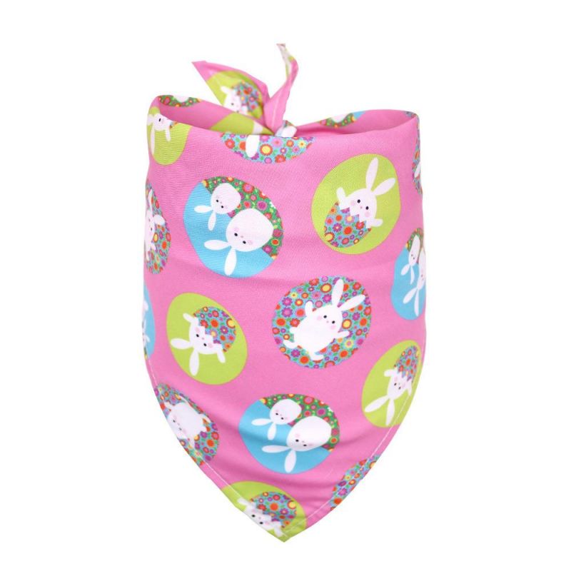 Easter Day Dog Bandana Holiday Cat Bandana Bunny and Carrot Scarfs for Small Medium Large Dogs Cats Pet Puppies