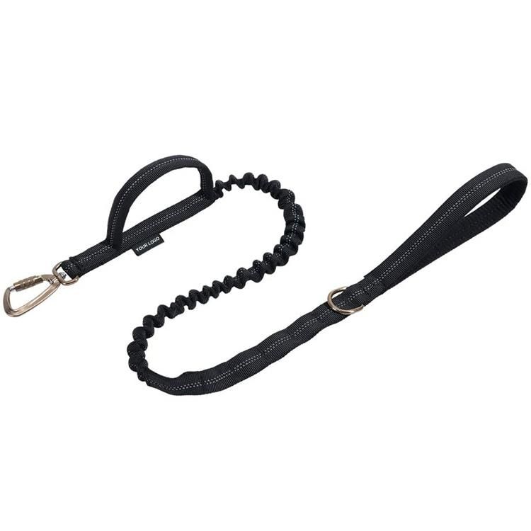 Reflective Elastic Bungee Leash with Soft Padded Handle Dog Leash