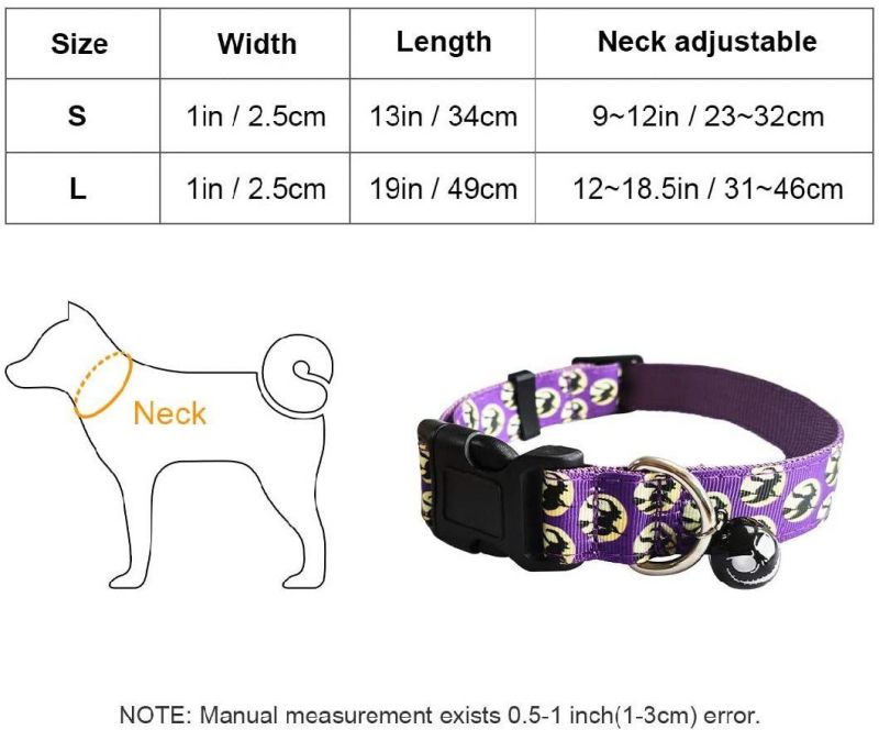Pet Christmas Cat Dog Collar with Bow Tie for Adjustable 100% Cotton Nylon