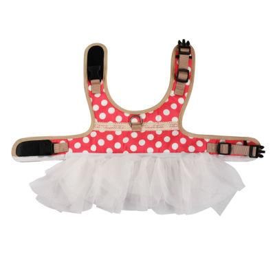 No Pull Polka DOT Small Dog Cat Harness with Dress