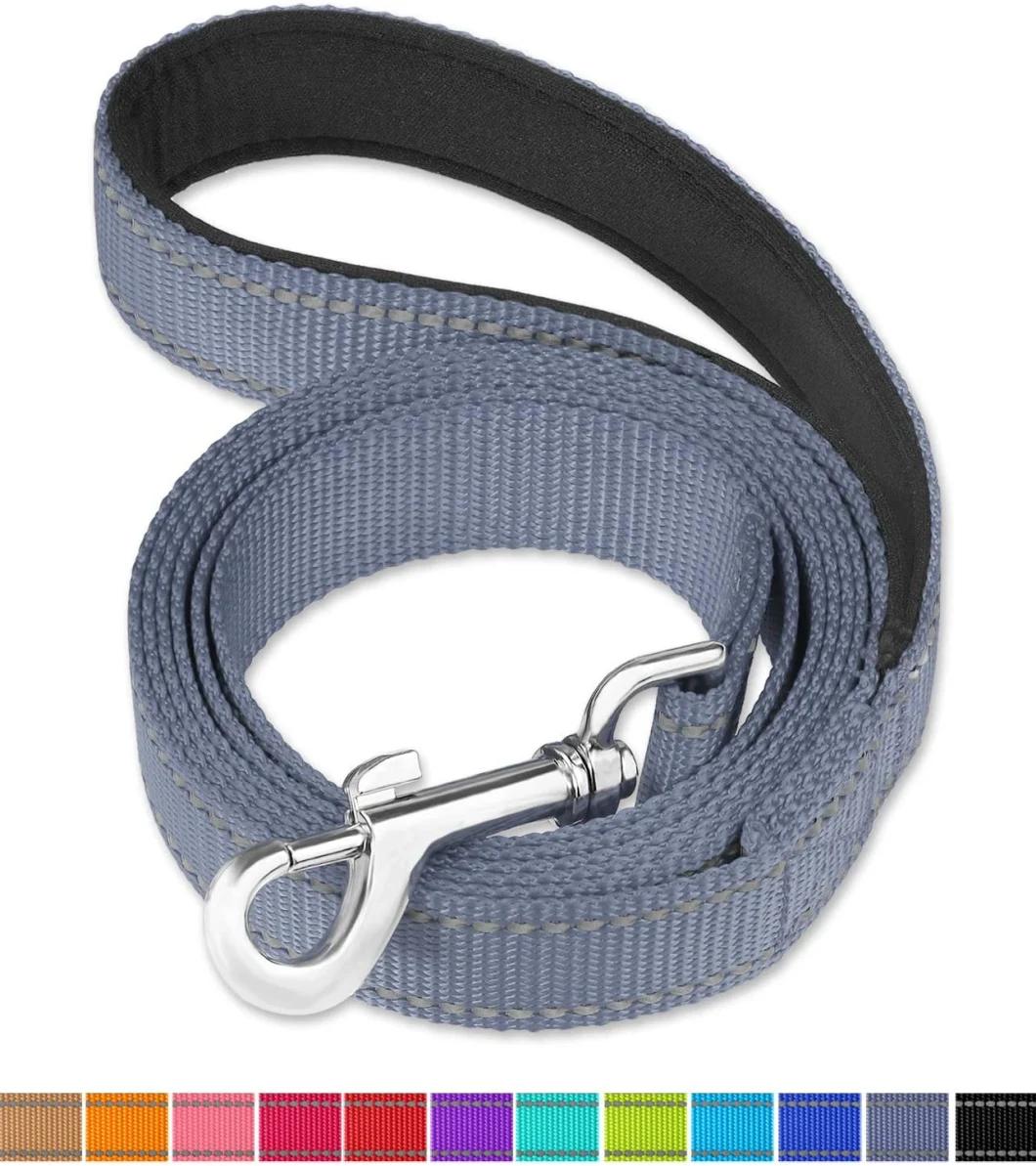 6FT /4FT Reflective Nylon Dog Leash with Soft Padded Handle