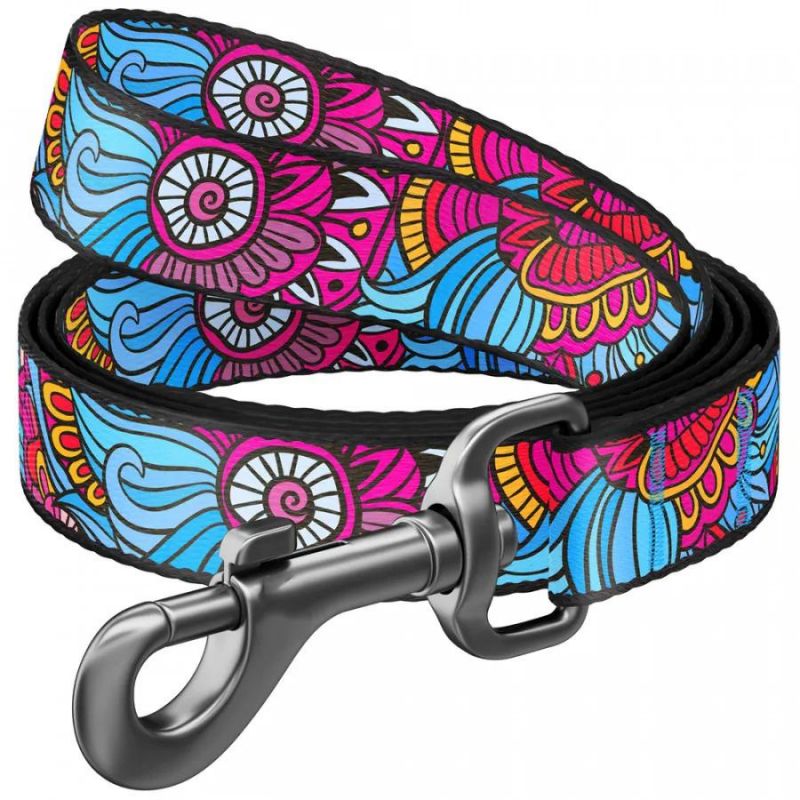 Manufacturer Sublimation Custom Print Logo Neoprene Padded Handle Dog Leash