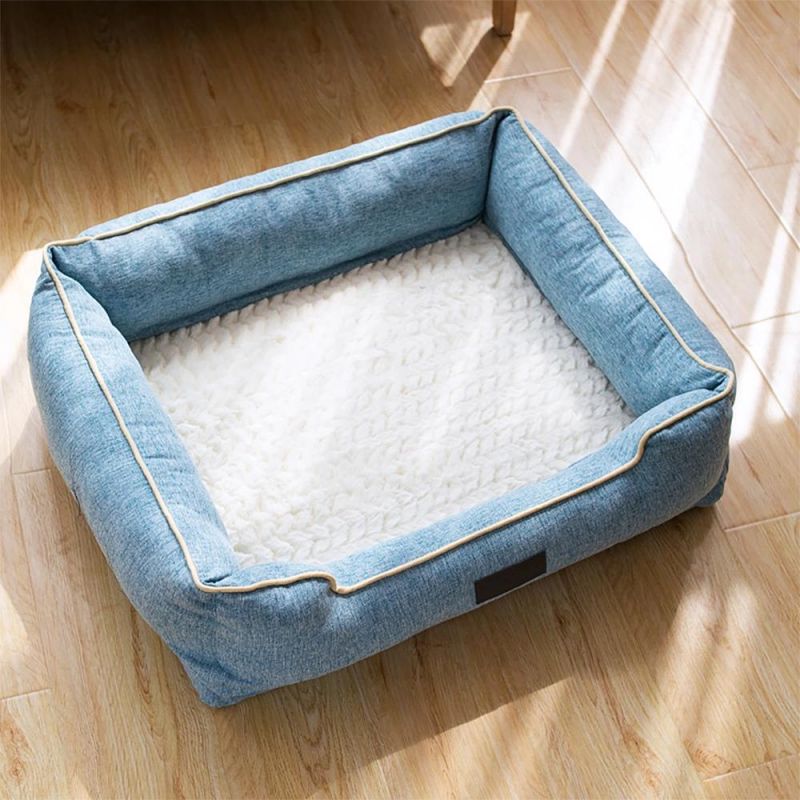 Washable Custom Rectangular Luxury Dog Pet Bed