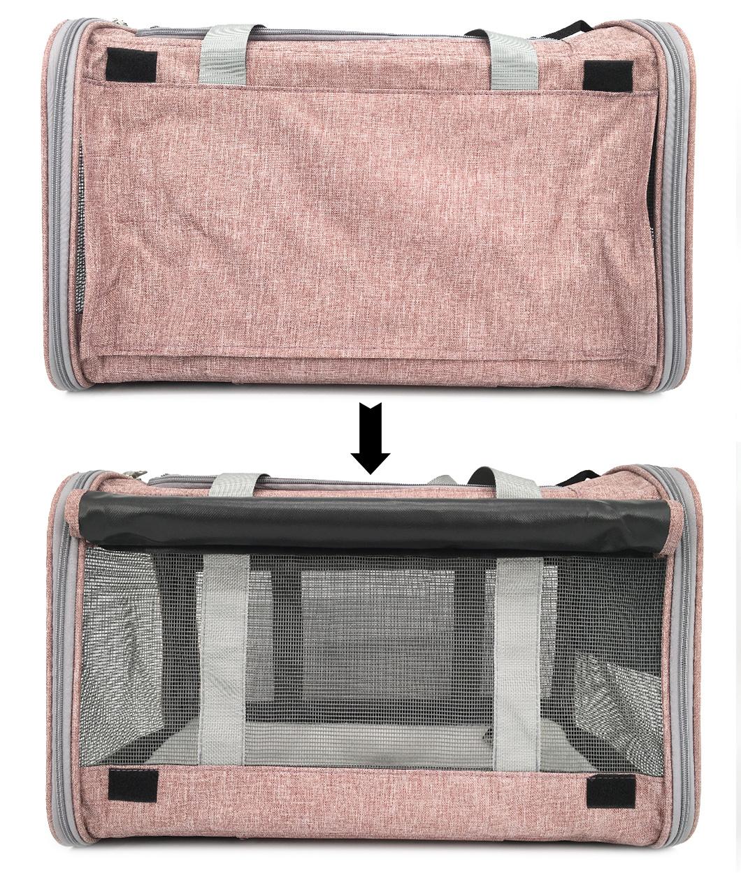 Pet Carrier/Cat Carrier/Kitten Carrier/ Dog Breed Carrier/Soft Fleece Pads/Washable/Pet Pursetravel Tote/Kennel/Foldable/Portable Crate/Shoulder Strap Mokofuma