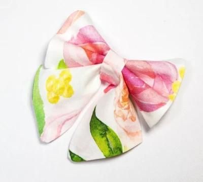 Free Sample Wholesale New Fashion Rainbow Print Dog Accessories Luxury Sailor Bow Collar Bow Tie Dog