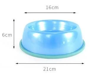 Pet Bowl Transparent PP Plastic Round Non-Slip Cat Bowl Dog Food