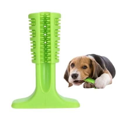 Dog Molar Stick Brushing Stick Dogs Effective Toothbrush Doggy Brush Stick (Green)