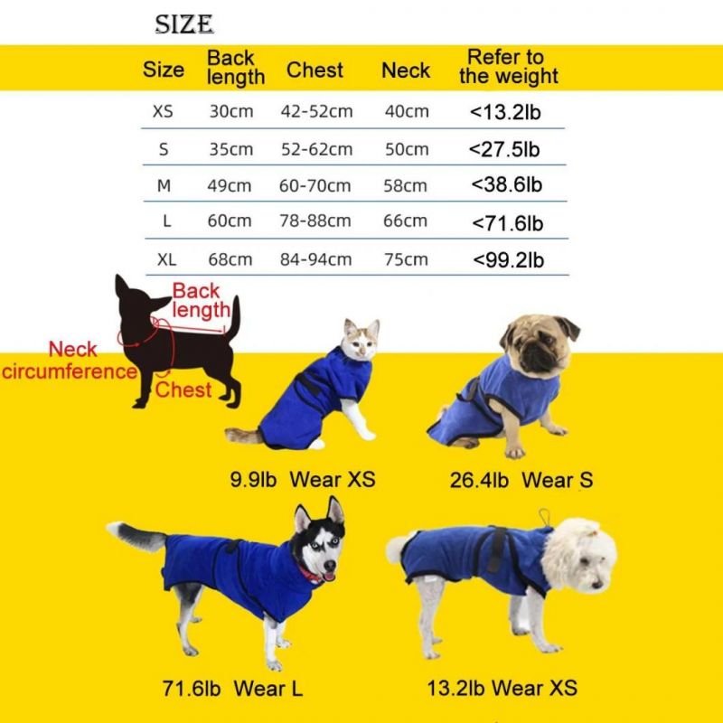 Pet Clothing Super Absorbent Pet Drying Towel Pet Dog Bath Shower Towel Pet Products