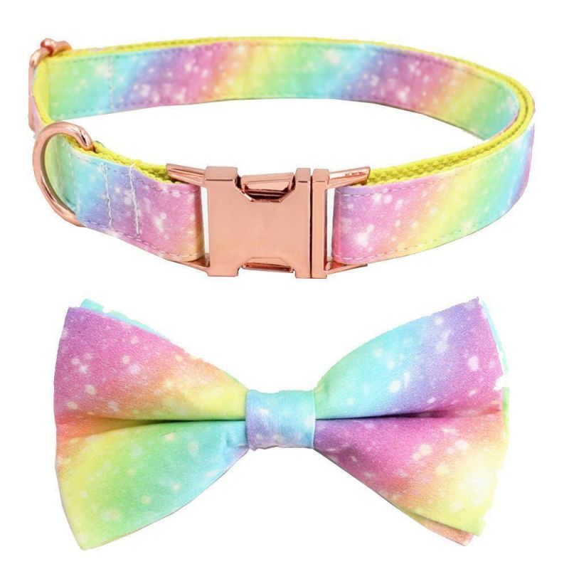 Wholesale Polyester Rainbow Label Colorful Eco-Friendly Dog Training Collar