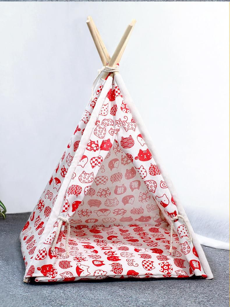 Indoor House New Foldable Playpen with Cushion Cat Dog Soft Pet Tent Pet Teepee Tent House