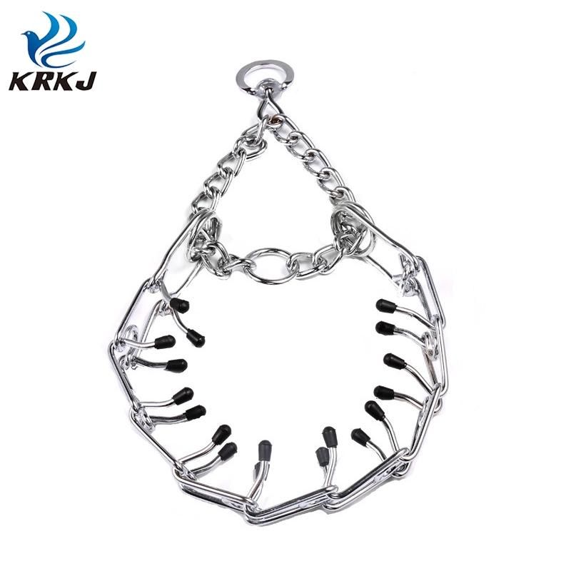 Multilayer Plating Anti-Corrosion Big Dog Training Iron Metal Choke Chain Collar with Spikes